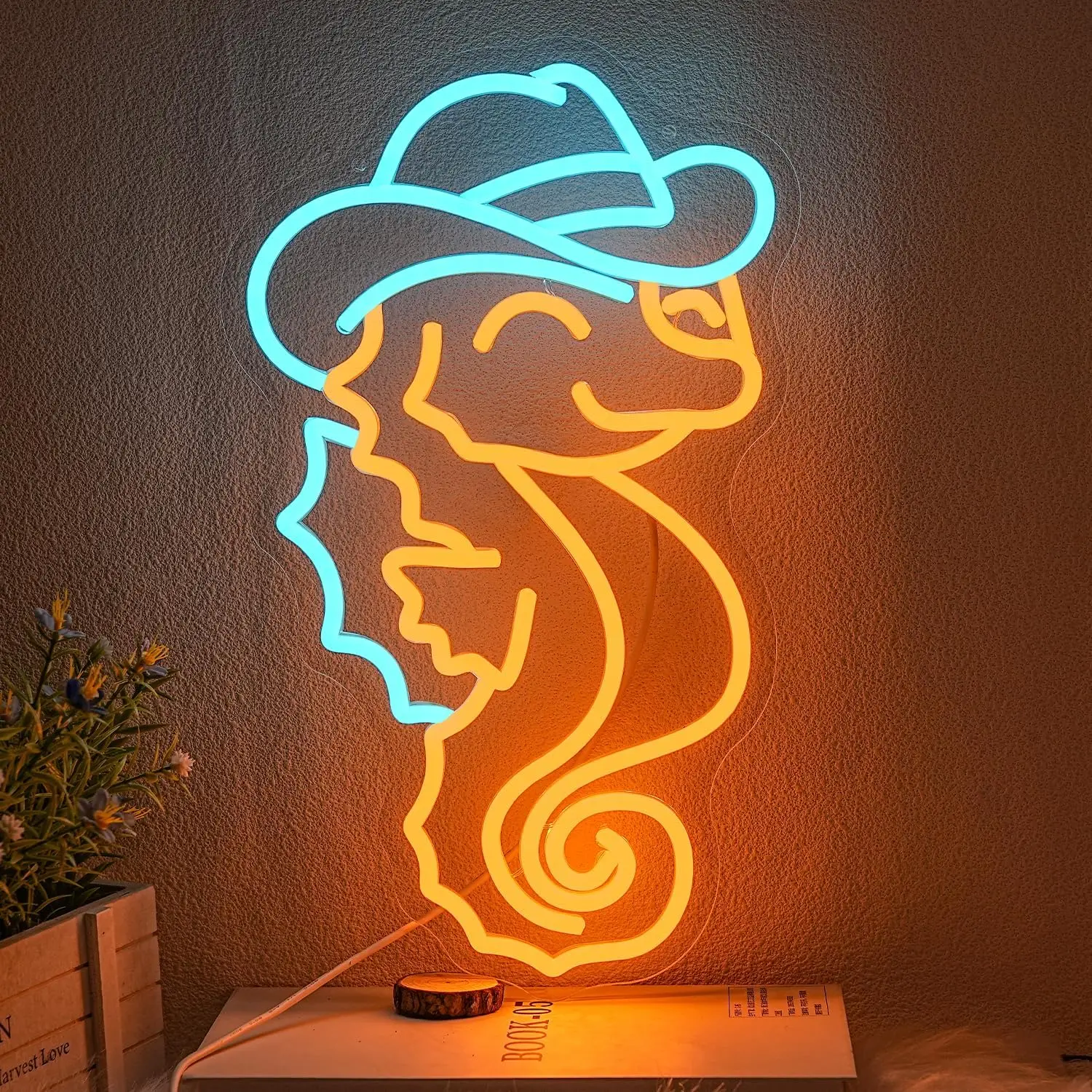 

﻿ Seahourse Neon Sign USB Powered LED Neon Light for Seafood Restaurants Bar Shop Gaming Room Bedroom Aesthetic Decortion Gift