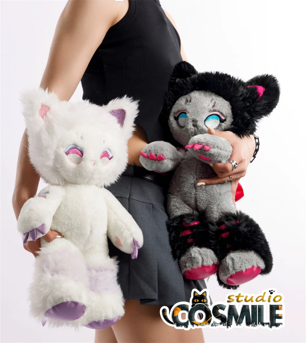 Yandere Abby Style Y2K Gyaru Subculture Cat Neko Punk Girl Plushie Stuffed Toy Plush Doll Toy Home Cushion Pillow Gift Sa