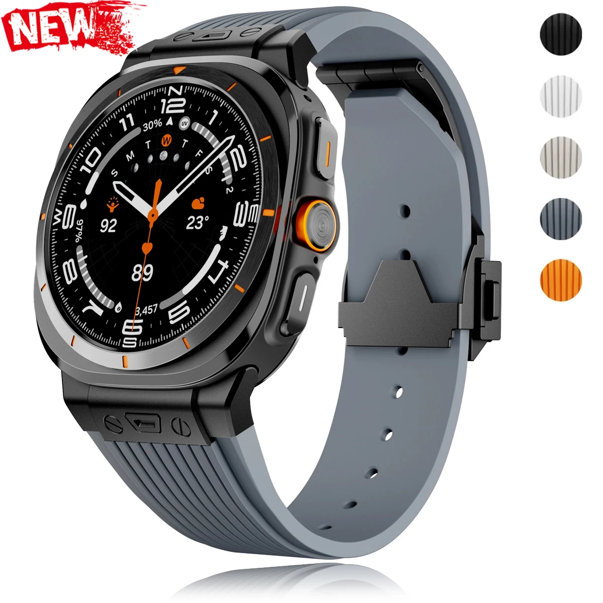 HOT Sportarmband für Samsung Galaxy Watch Ultra 2025 47mm Edelstahl-Schnallenverschluss Band für Galaxy Watch 7 Ultra Luxus-Armband