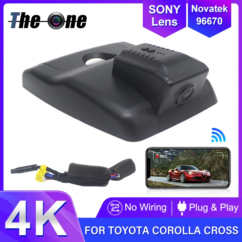 

Plug and play Car DVR Wifi Video Recorder 4K Dash Cam Camera Original For Toyota Corolla Cross 2022 Car Accessories