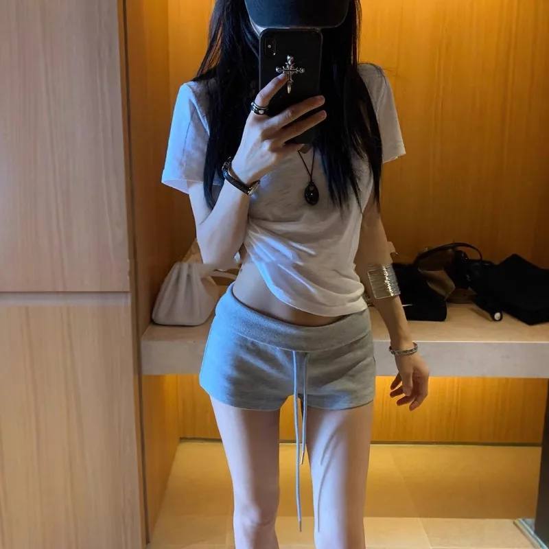 

Casual High-Waisted Loose-Fit Wide-Legged Shorts Women's 2025 Spring Summer New Style Straight-Legged Sweatpants