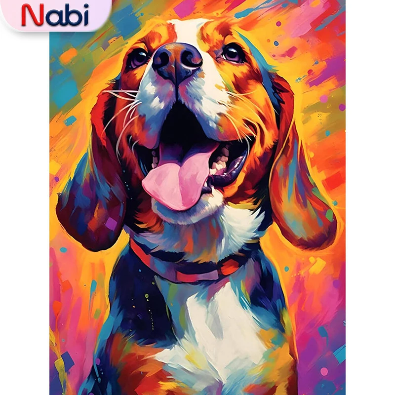 

Nabi Dog Алмазная вышивка животное узор для начинающих Nabis DIY Алмазная мозаика красочный подарок ручной работы
