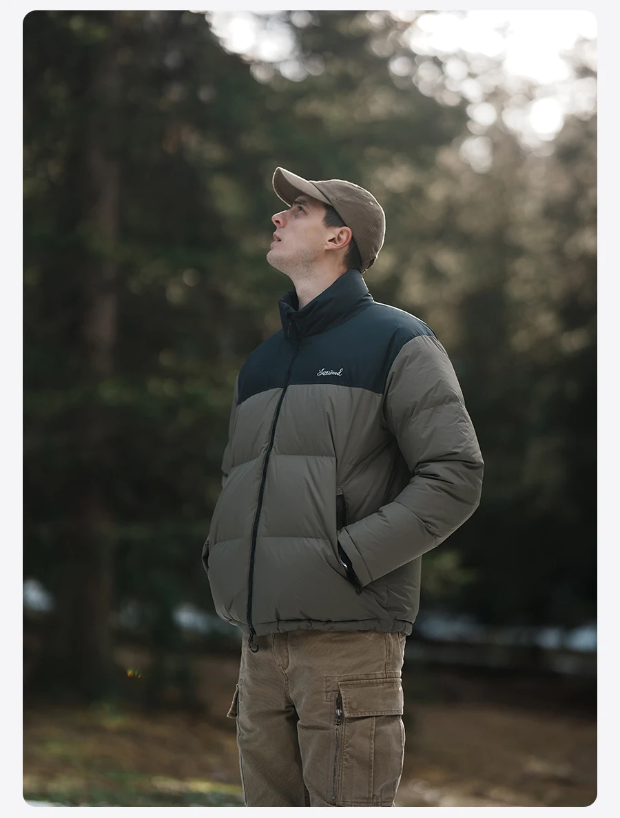 SIMWOOD 2026 Winter New Warm 90% White Duck Down Coat Men Warm Repellent Windproof High Quality Plus Size Jackets
