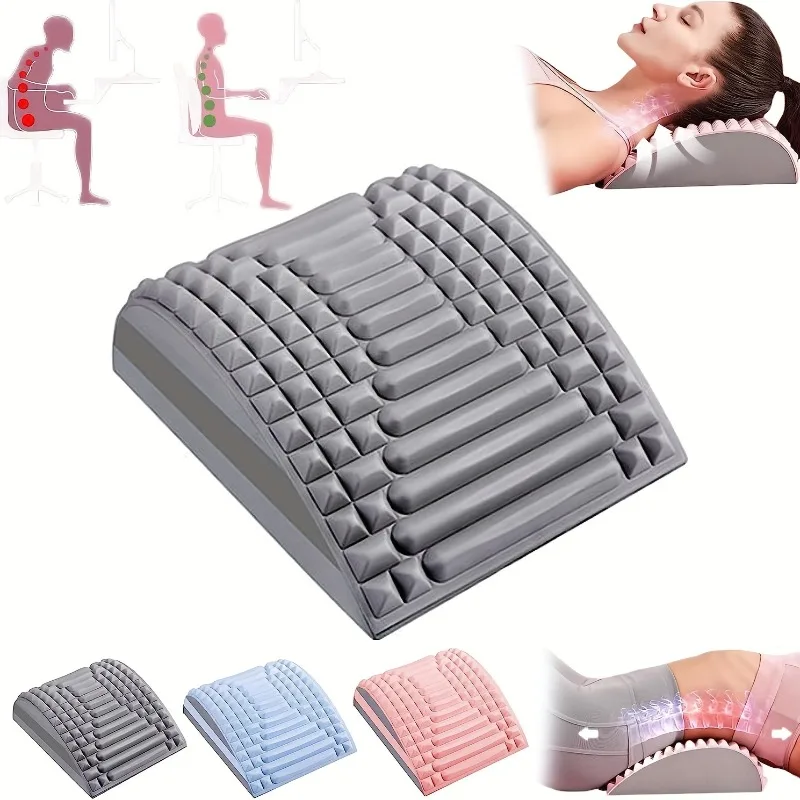 Almohada para cuello y espalda, masaje de estiramiento Lumbar, relajación, Yoga, corrección Espinal, alivio de la ciática, dispositivo de alivio Lumbar, cojín de oficina