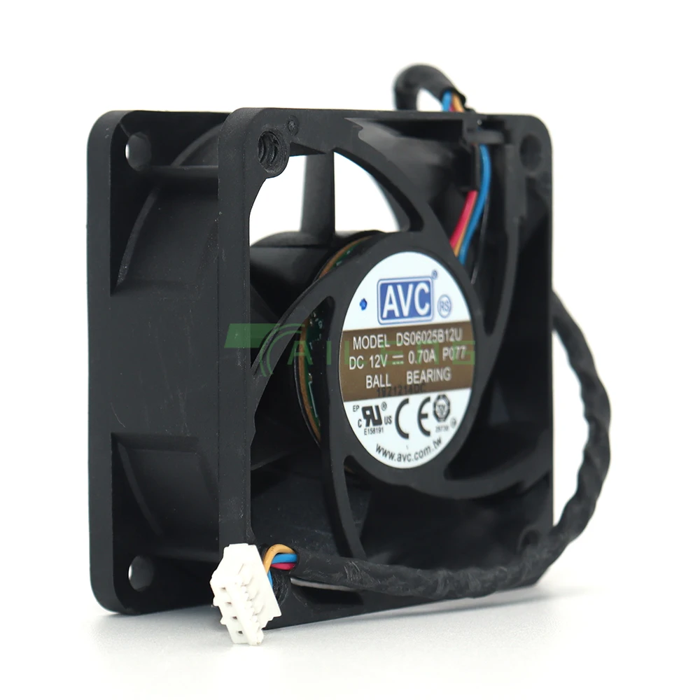 6025 12V 0.7A 6cm 60mm DS06025B12U 4 wire temperature control CPU cooling fan for AVC