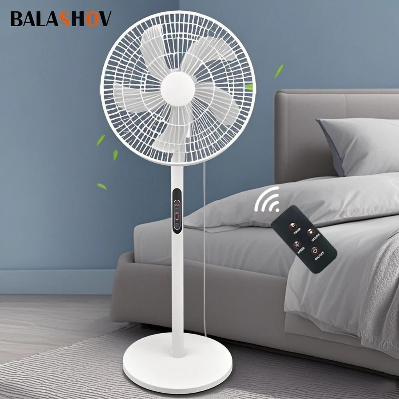 

16-дюймовый бытовой мощный напольный вентилятор с вертикальной подставкой и дистанционным управлением, осцилляцией, таймером – электрическая бытовая техника 220 В