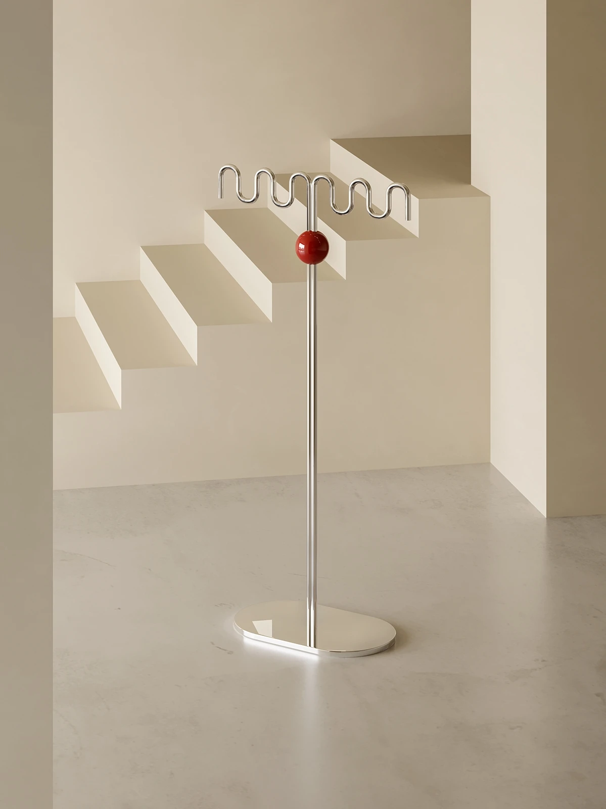 

Designer Coat Rack Fashion Bauhaus Croissant Iron Hanger Bedroom Home Commercial Hanger