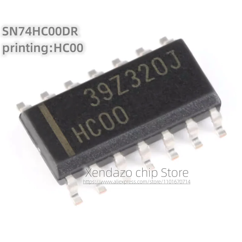 10pcs/lot SN74HC00DR printing HC00 SOP-14 package Original genuine Four way 2-input positive NAND gate SMT logic chip