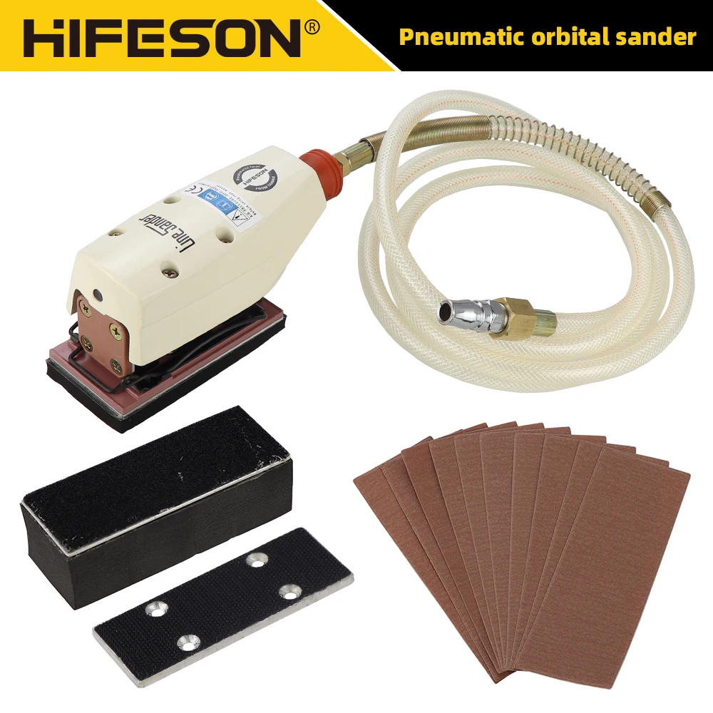Hifeson-máquina de Lixa Orbital Pneumática Multifuncional Máquina de Desenho de Arame Rectificadora de Forma Especial