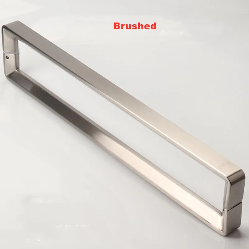 Imagem -03 - Tubo Quadrado Rodada Maçaneta da Porta Maçaneta de Vidro de Madeira Metal Maçaneta da Porta H241 Aço Inoxidável 304