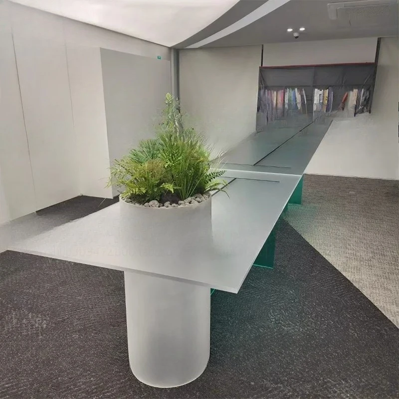 Acrylic matte dining table household small apartment rectangular table
