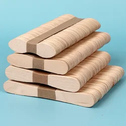 50/100 Pcs Wood Ice Cream Sticks Homemade Popsicle Sticks Natural Wooden Popsicle Wooden Craft Stick Popsicle Accessories