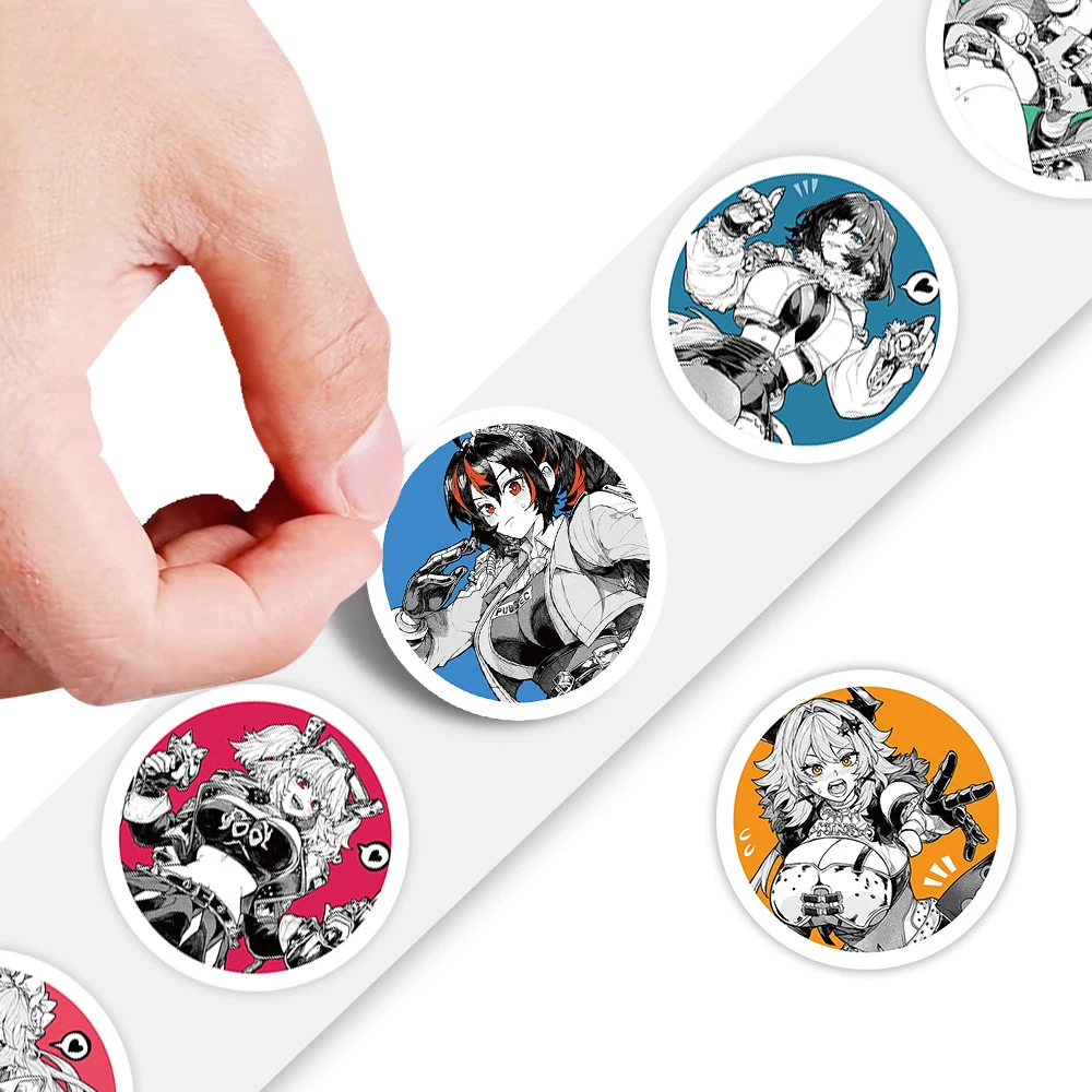 500pcs/Roll Zenless Zone Zero Game Stickers Cute Game Character Decals DIY Notebook Laptop Suitcase Reward Sealing Label Sticker