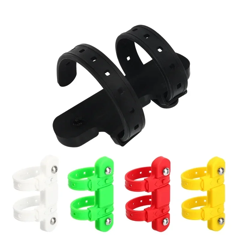 RIDERACE Bicycle Water Bottle Mount Adaptor Silicone Gel Bandage Kettle Cage Strap Seatpost Fork Frame Install Holder Adapter