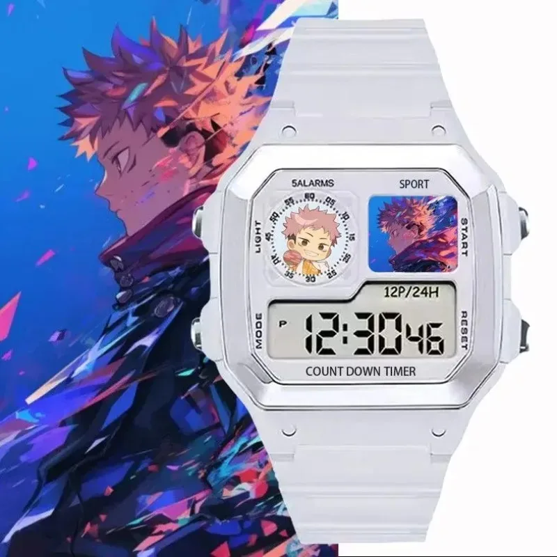 انمي ياباني Jujutsu Kaisens Gojo Satoru وسيم الكرتون منقوشة ساعة أنيمي البضائع هدية صغيرة #4