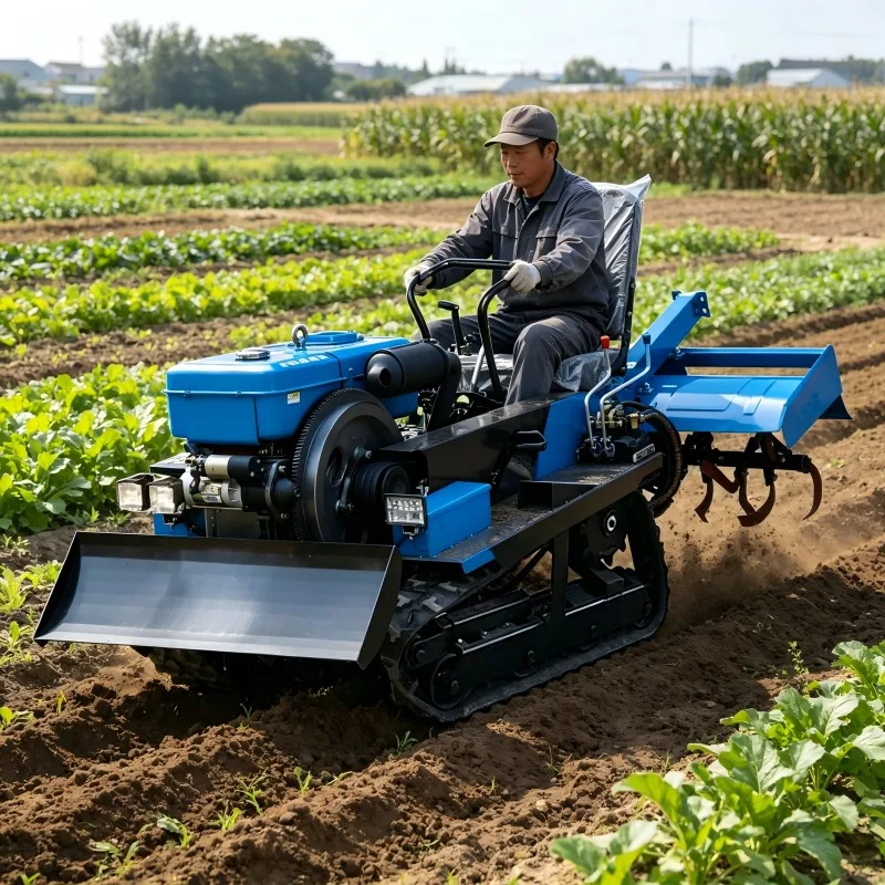 25-35HP Crawler Rotary Tiller Multifunctional Farm Machinery Factory Supply