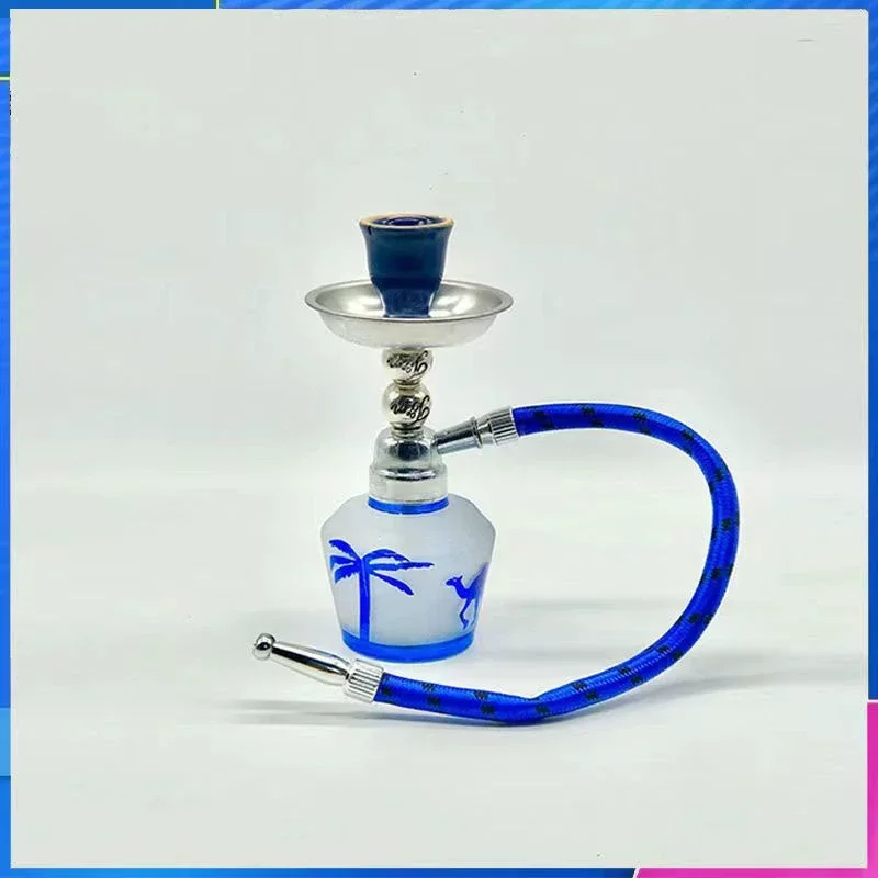 New Popular Bottle Water Pipe Portable Mini Hookah Shisha Tobacco Smoking Pipes Gift of Health Metal Tube Filter Smoke view 4