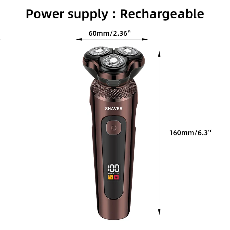 Barbeador elétrico recarregável masculino multifuncional premium, cabeça de aço inoxidável de alta qualidade ajustável para corpo, usb doméstico