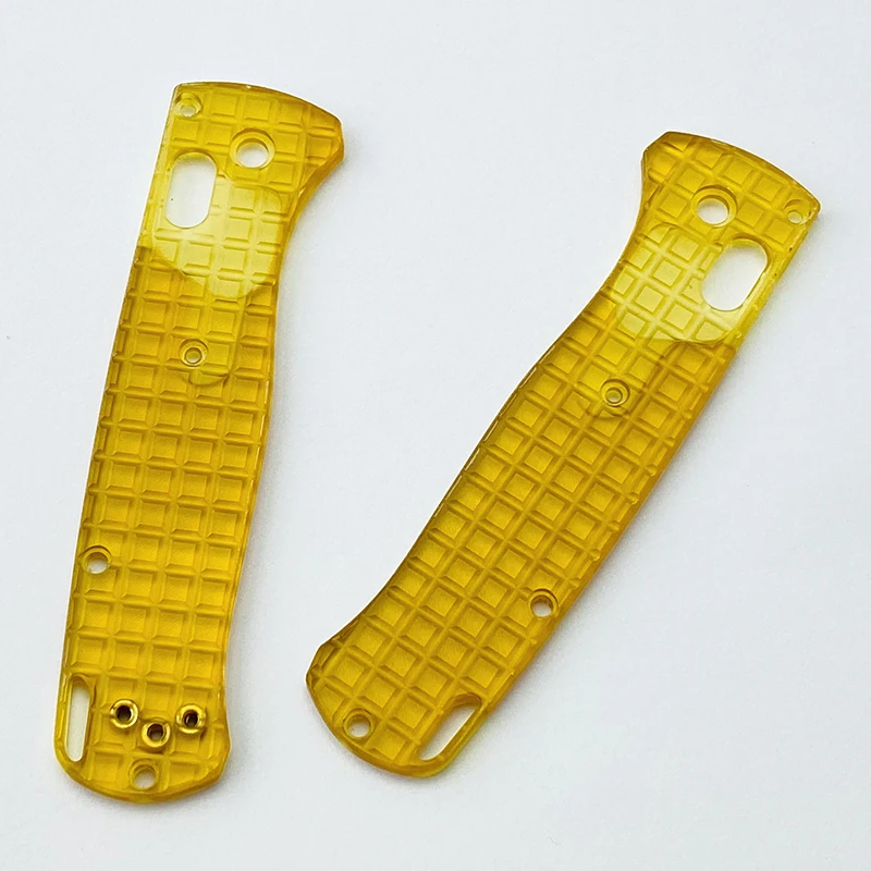 1pair Amber PEI Material Grip Handle Scales for Genuine BM Bugout 535 Knife DIY Patch Modification Accessories