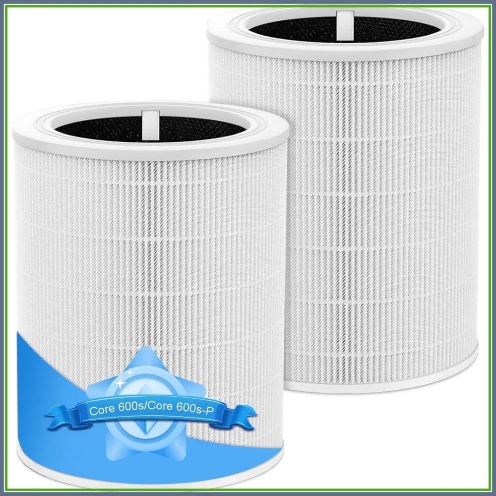 

Replacement Filter for LEVOIT Core 600S & Core 600S-P Air Purifier, 3-in-1 HEPA Activated Carbon Pet Filter, 2 Pack
