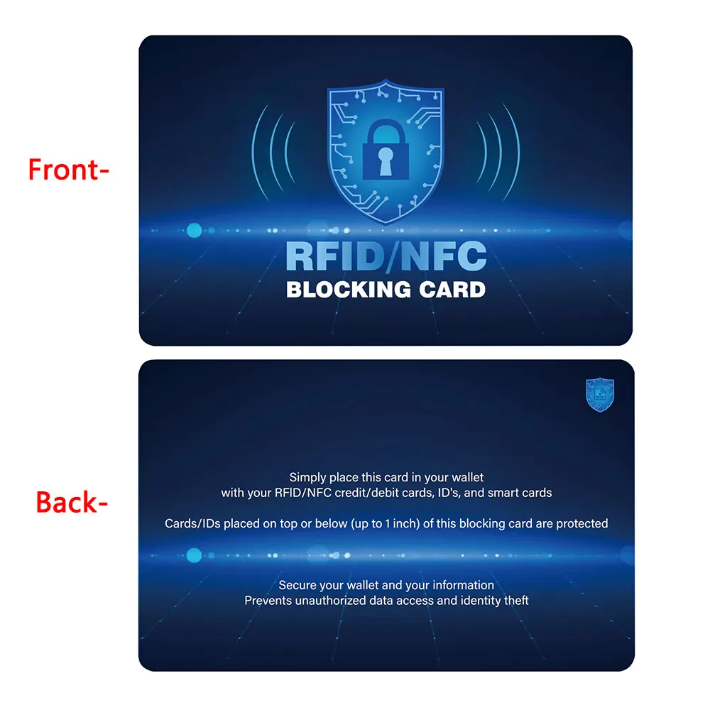 RFID-Blockierungskarten – 6er-Pack, erstklassiges kontaktloses NFC-Debit-Kreditkarten-Passschutz-Blocker-Set für Männer und Frauen – Detail 6