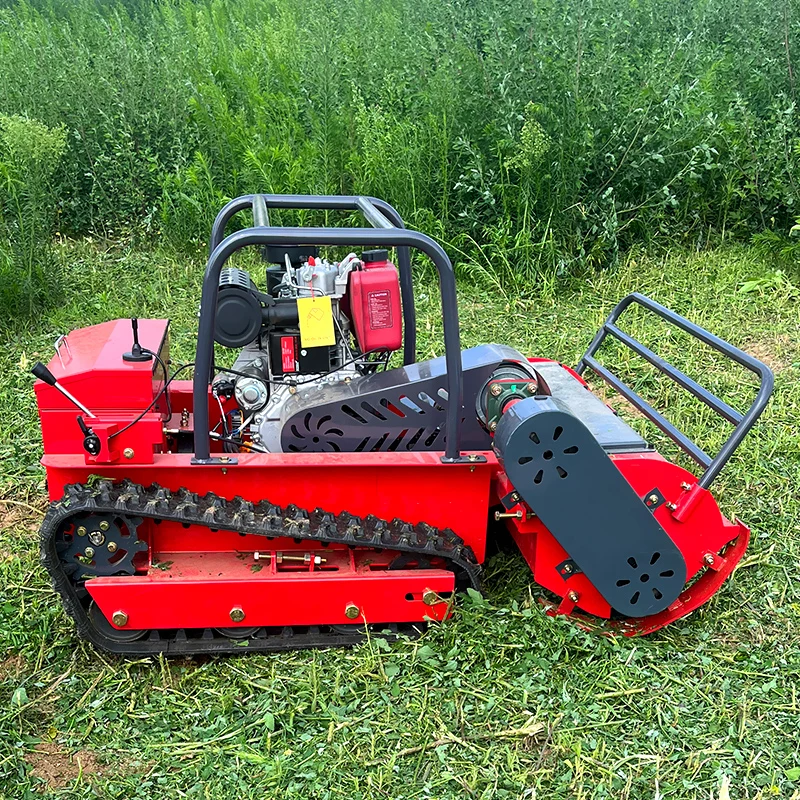 Customized  800mm 1000mm 1200mm CE EPA Diesel Engine All Terrain Agriculture Rubber Remote Control Robot Flail Lawn Mower