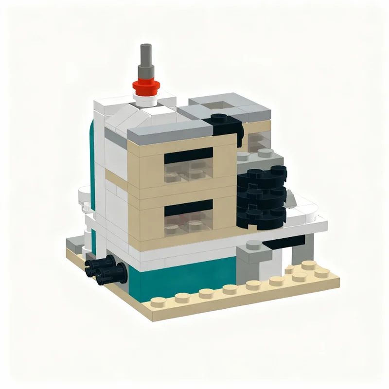 183-teiliges MOC Mini Modulares Straßenlandschafts-Diner Modell Bausteine Konstruktionsspielzeug Kreative Idee Baustein Weihnachtsgeschenk Bildung