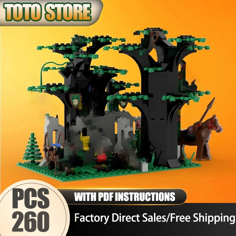 Moc قوالب بناء حارس الغابات آخر التكنولوجيا وحدات كتل الهدايا القرون الوسطى القلعة نموذج عيد الميلاد اللعب لتقوم بها بنفسك مجموعات الجمعية #1