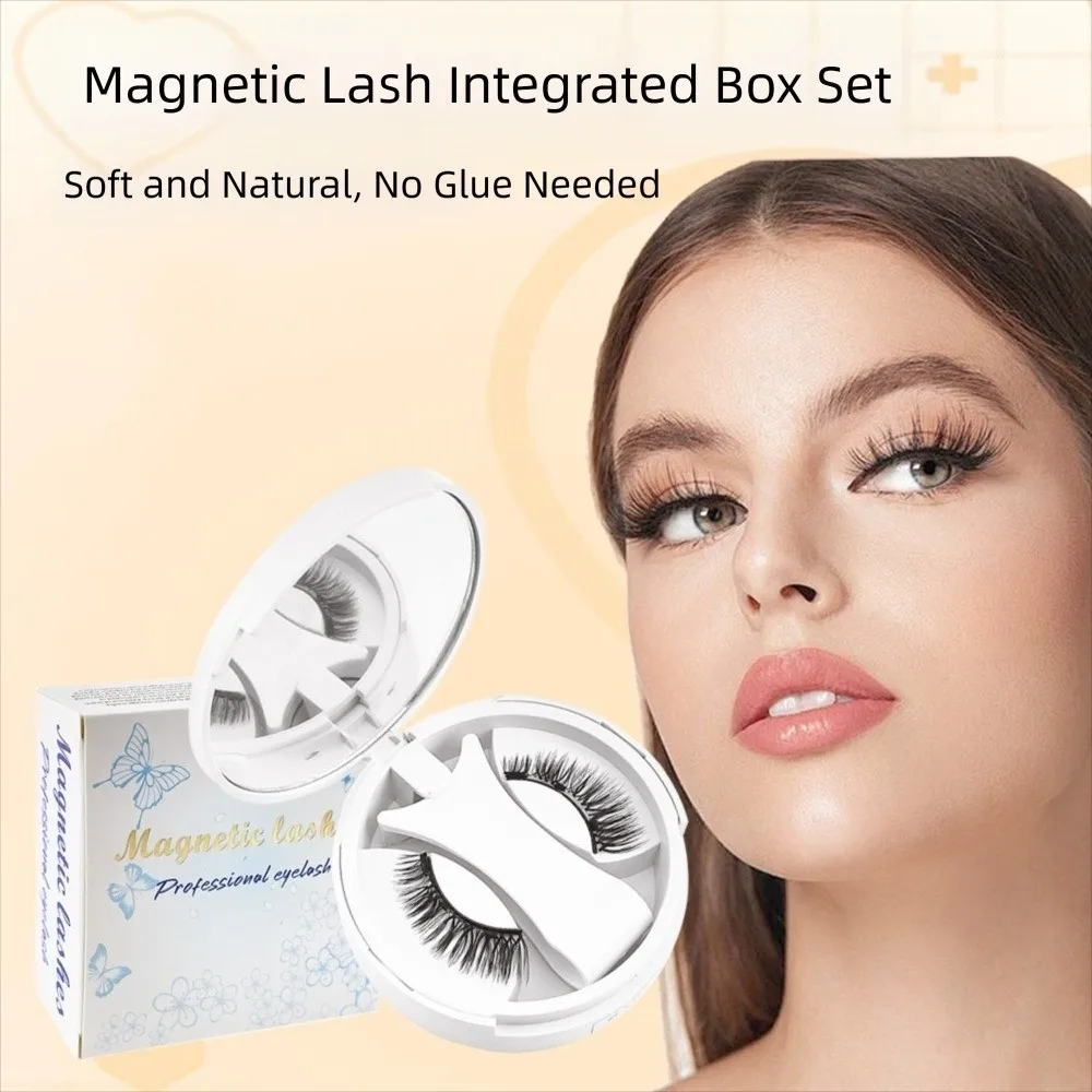 Repeatedly Magnetic Eyelashes with Applicator No Glue Required Easy To Use Manga Lashes Natural DIY Eyelash Extension