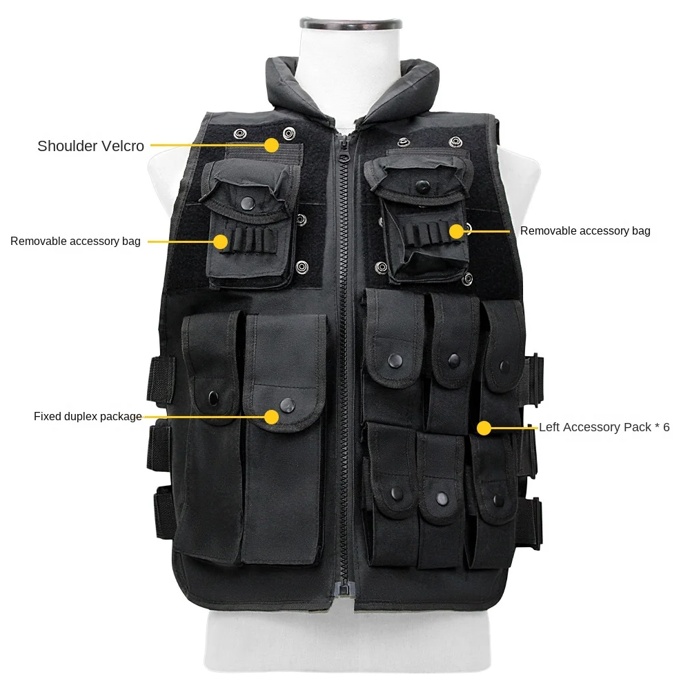 Multifunctional tactical secret service vest security supplies combat vest outdoor cs training suit tactical vest