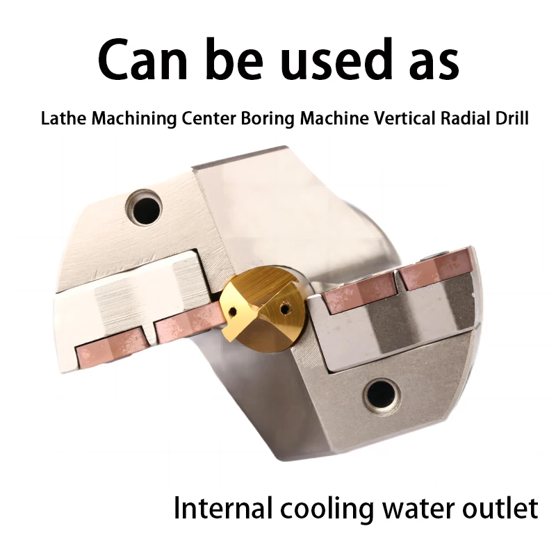 Broca Indexável de Grande Diâmetro VMD, Refrigeração Interna, Furo Profundo Violento, Torno CNC, Centro de Usinagem, Diâmetro 45-150mm