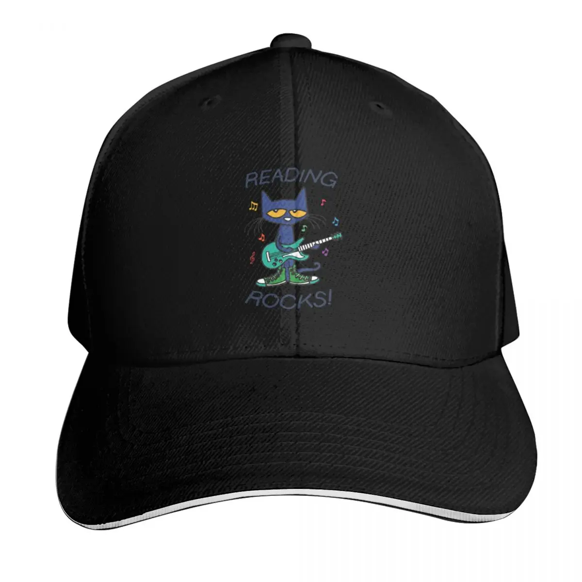 Pete the cat : Reading rocks Baseball Cap Dropshipping summer hat black Streetwear Women's Beach Outlet Men's