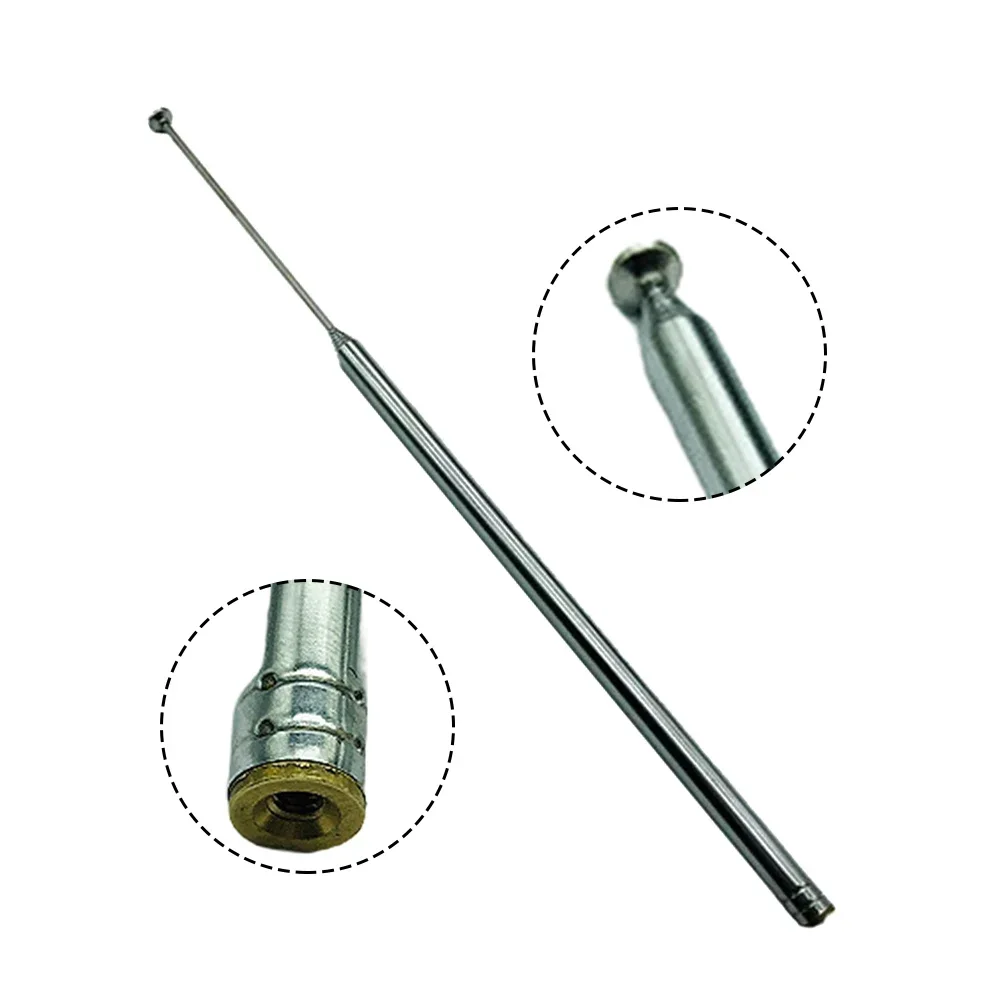 Full Frequency Coverage Copper Telescopic Antenna 97cm For Portable Shortwave FM AM Audio 7 Section Telescopic Antenna