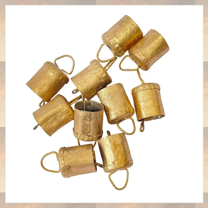 

Flash Trend 18 Pcs Vintage Hanging Bells,Metal Handmade Cow Bells Decoration With Rope For Christmas Or Any Celebration