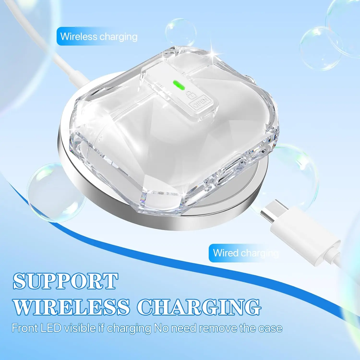 حافظة 2025 Air Pods Pro 3 بتصميم غطاء منبثق تلقائي لأجهزة AirPods Pro الجيل الثالث حافظة شفافة مضادة للصدمات لأجهزة AirPods Pro3