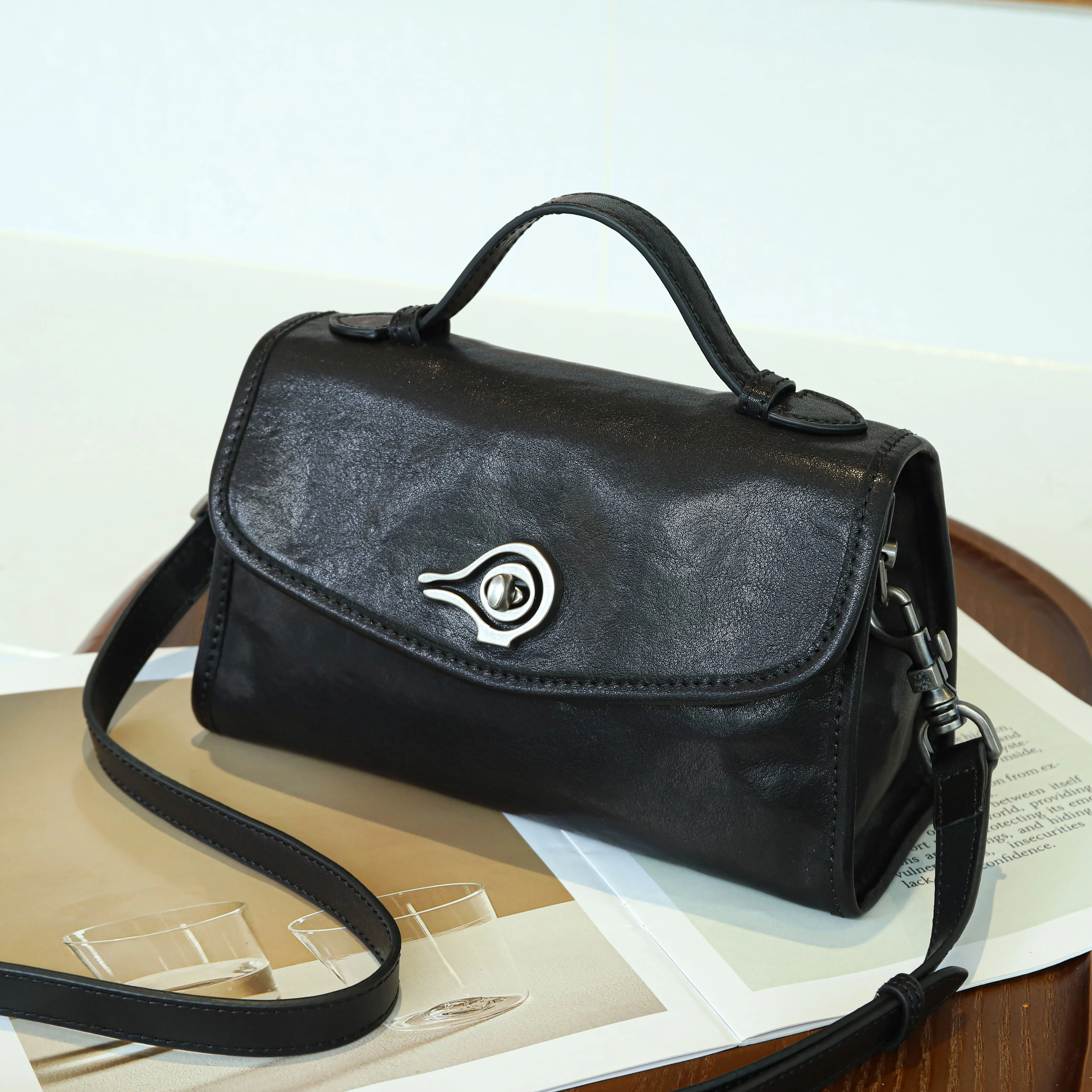 Orabird Women's Genuine Leather Crossbody Bag Fashionable Shoulder Bag for Ladies