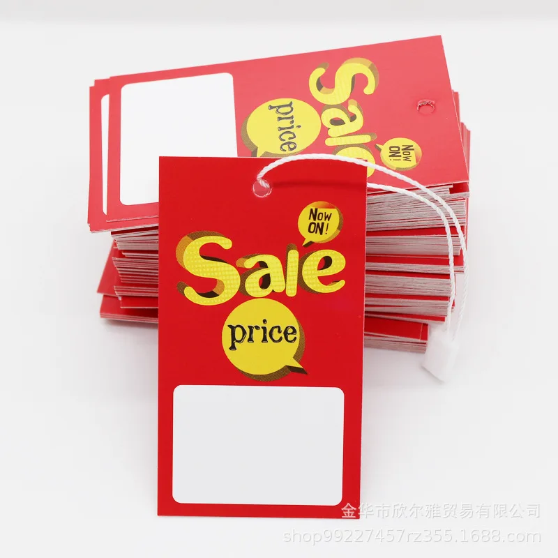 Print Paper Hang Tags For Garment Tag For Shoes Bags 300Gsm Paper Labels Customize Logo Price Tag Thank You Gift Tag