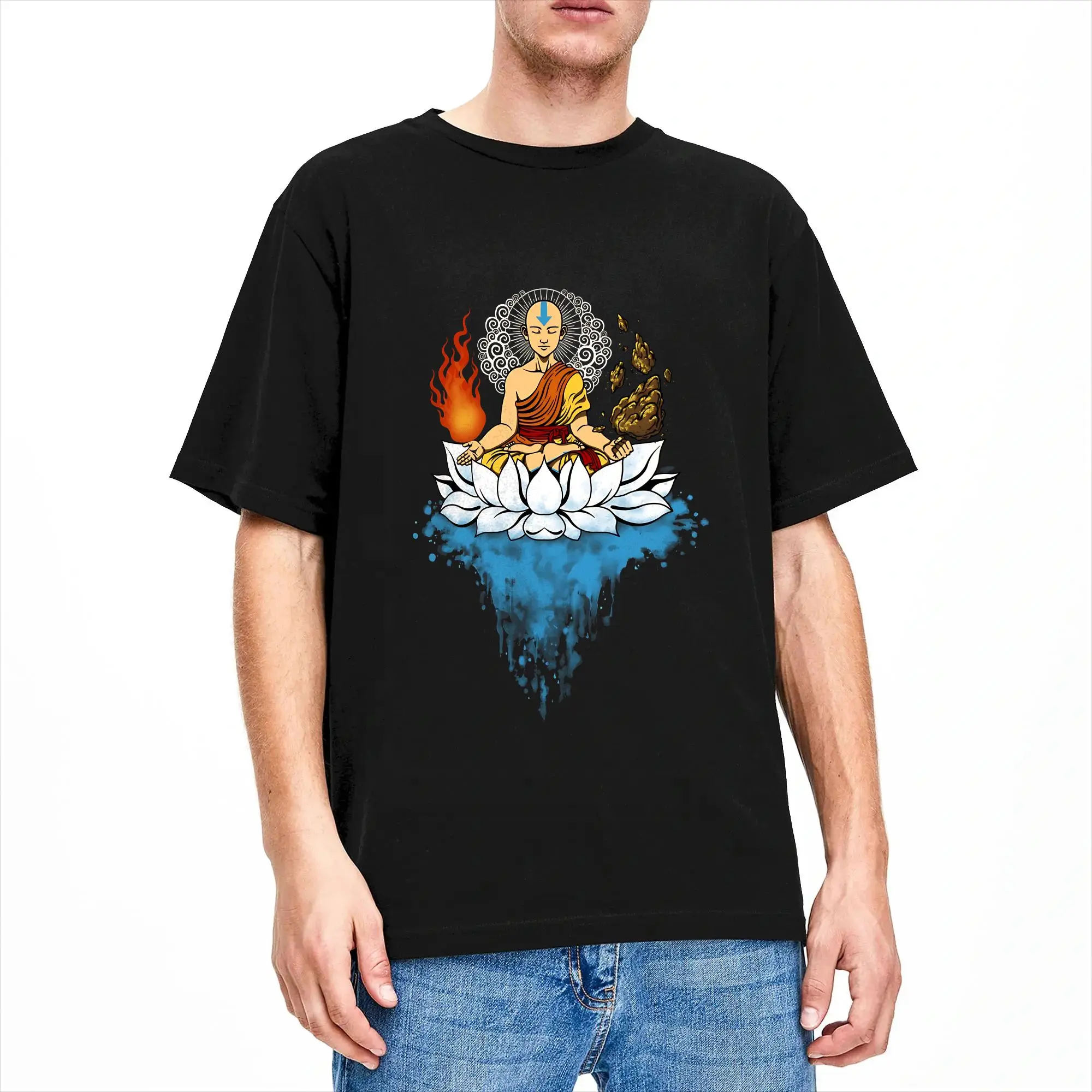 Enlightenment Avatars Airbender T-Shirt Summer  Hip Hop T-Shirts Cotton O-Neck Oversize Top Tees Short-Sleeved Classic Tshirt