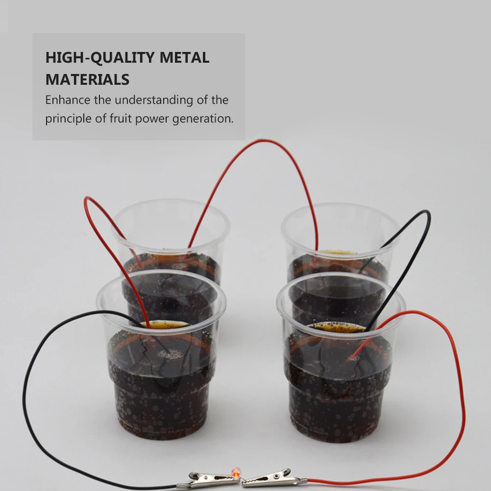 

2 set 2 Sets Diy Fruit Scientific Experiment Pin-Type Materials High-Quality Zinc Strips Copper Sheets Premium Metal