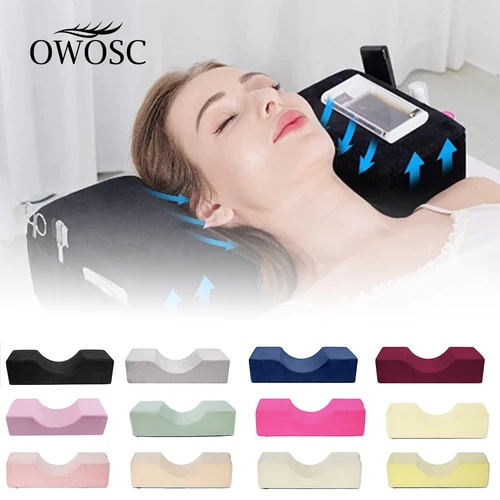 Almohada profesional para pestañas, soporte para el cuello, almohada para pestañas, pestañas de injerto suaves, espuma viscoelástica, almohada para extensión de pestañas, salón de maquillaje