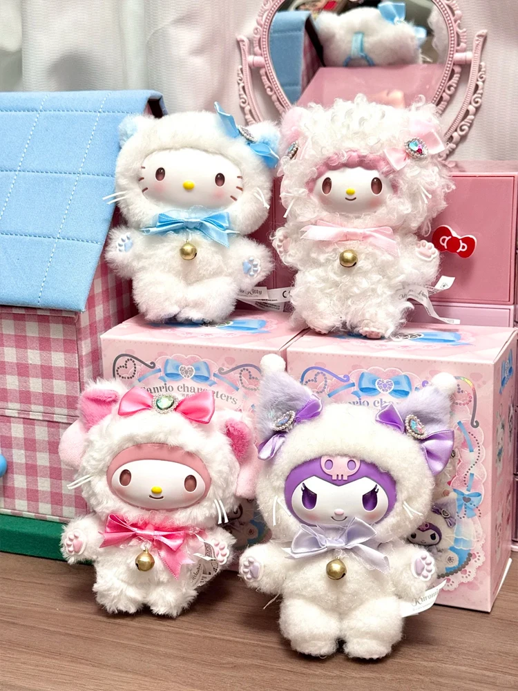 

В наличии Оригинальные персонажи Sanrio Shining Meow Group Series, плюшевая слепая коробка Hellokitty My Sweet Piano My Melody, плюшевая подвеска