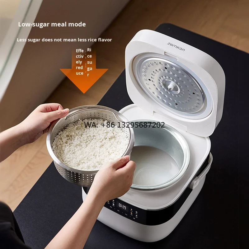 

2 шт., немецкая умная рисоварка Zemkon, титановая внутренняя кастрюля, разделитель рисового супа на 3-4 человека, 4-5 домашняя электрическая мерная чашка, пластик