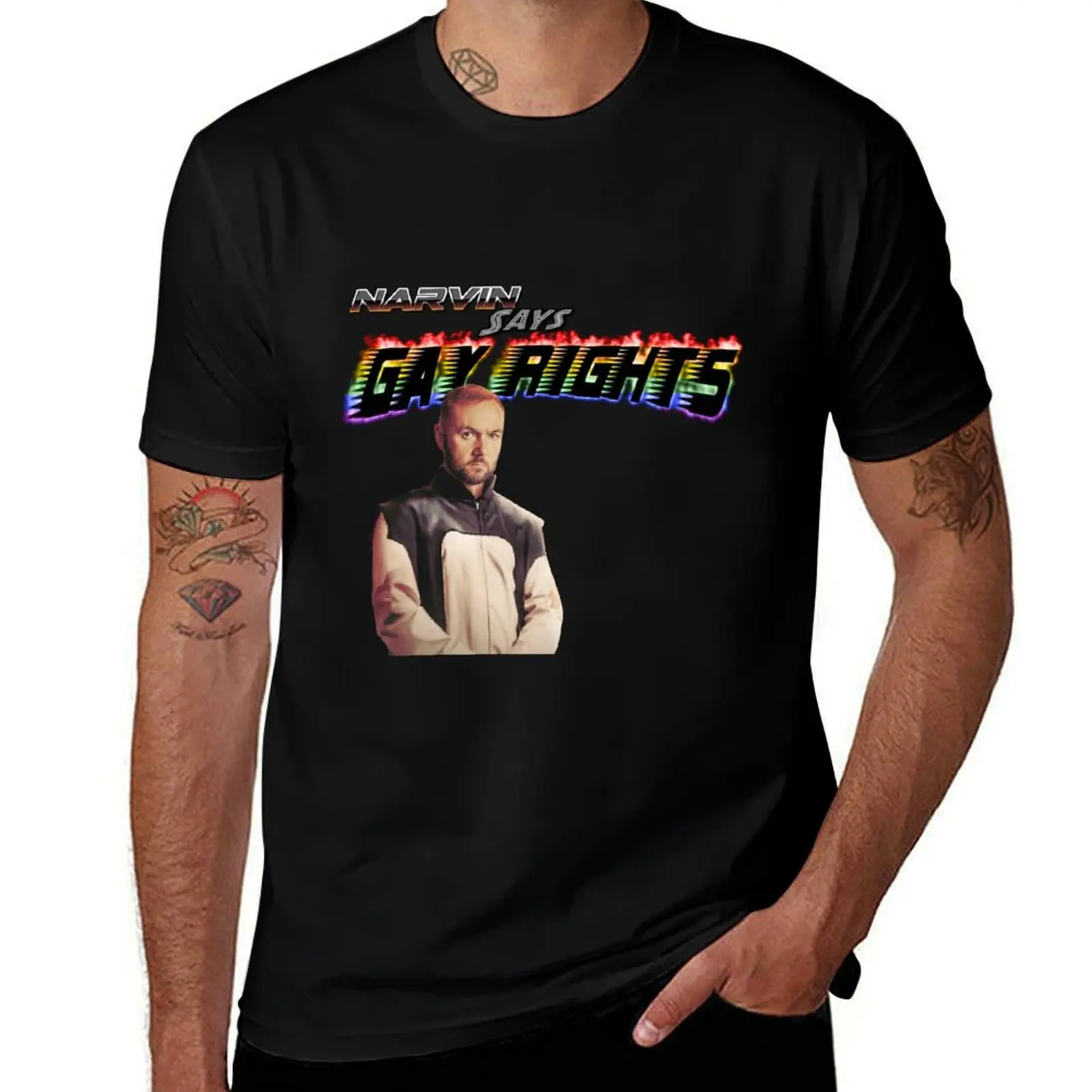

Gay rights narvin reupload T-Shirt funny t shirts cotton t shirt for man man t shirt cotton high quality T-Shirt