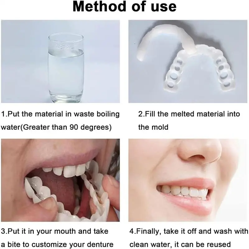 Regain Beautiful Smile,Universal Braces Simulation Dentures Eating Artifact Whitening Missing Teeth Tooth Dec ck848