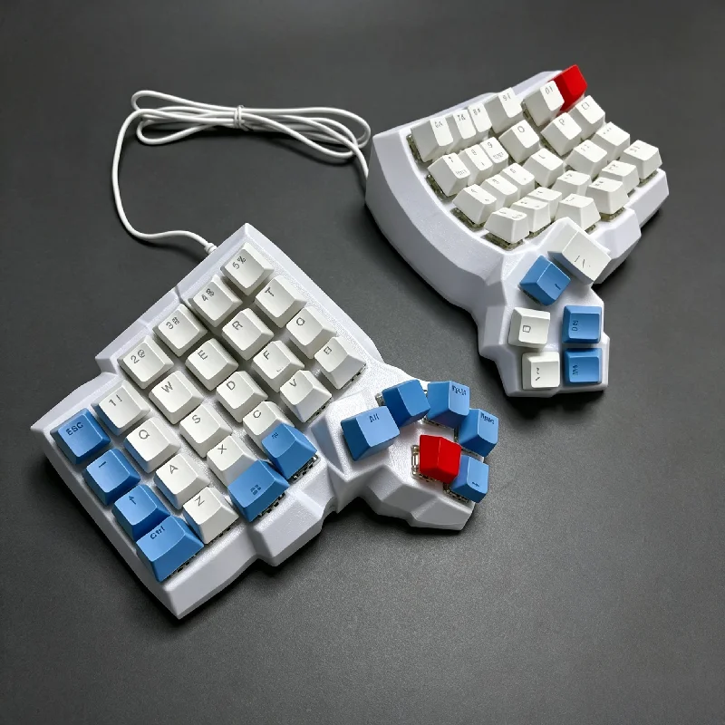 Dactyl Manuform 63key Split Machinery Keyboard Custom Five Way Joystick Wired Single-mode Hot-swapping Type-c Ergonomic