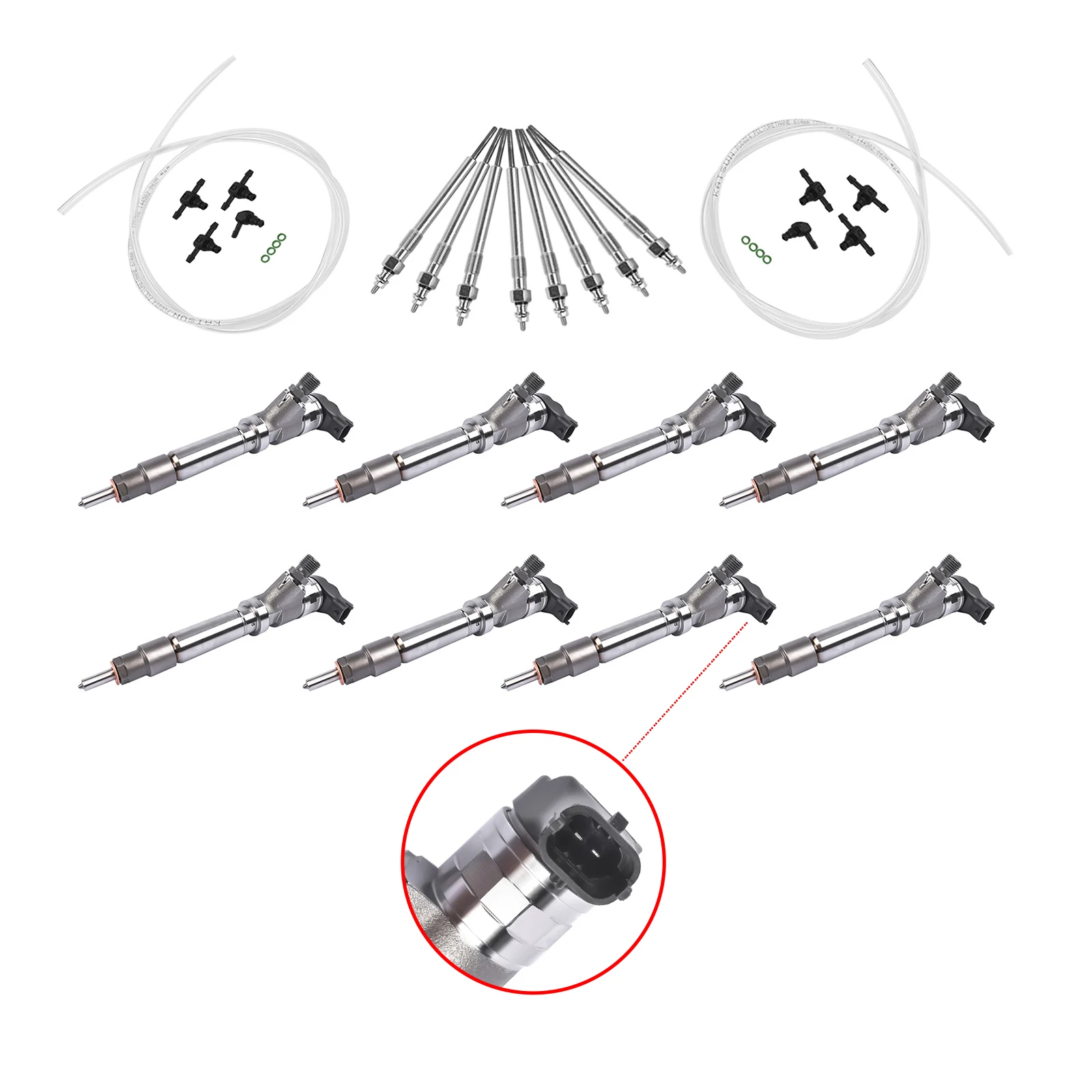 AP02 Diesel Injector Superkit Voor LMM 6.6L Silverado 2500 HD Duramax 2007.5-2010 0445120082