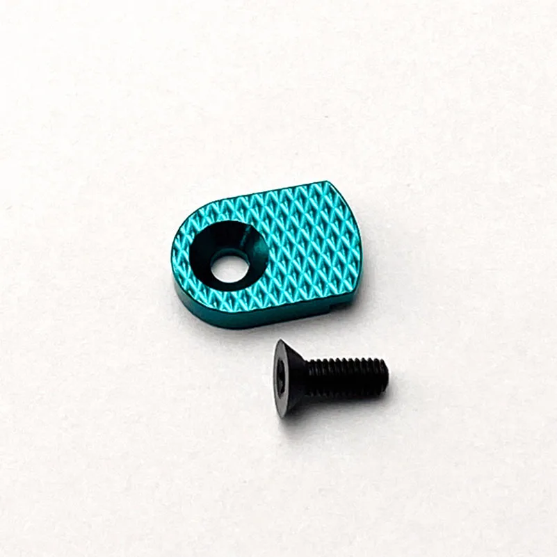 2 Sets/lot Custom CZ Shadow 2 Aluminum Mag Release Button DIY Making Replacement Parts Diamond Square Pattern view 3