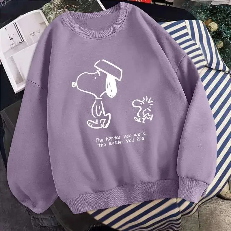 

snoopy Spring and Autumn Jacket Boys and Girls Undershirt coat Round Neck Student Jacket New Loose Sweater