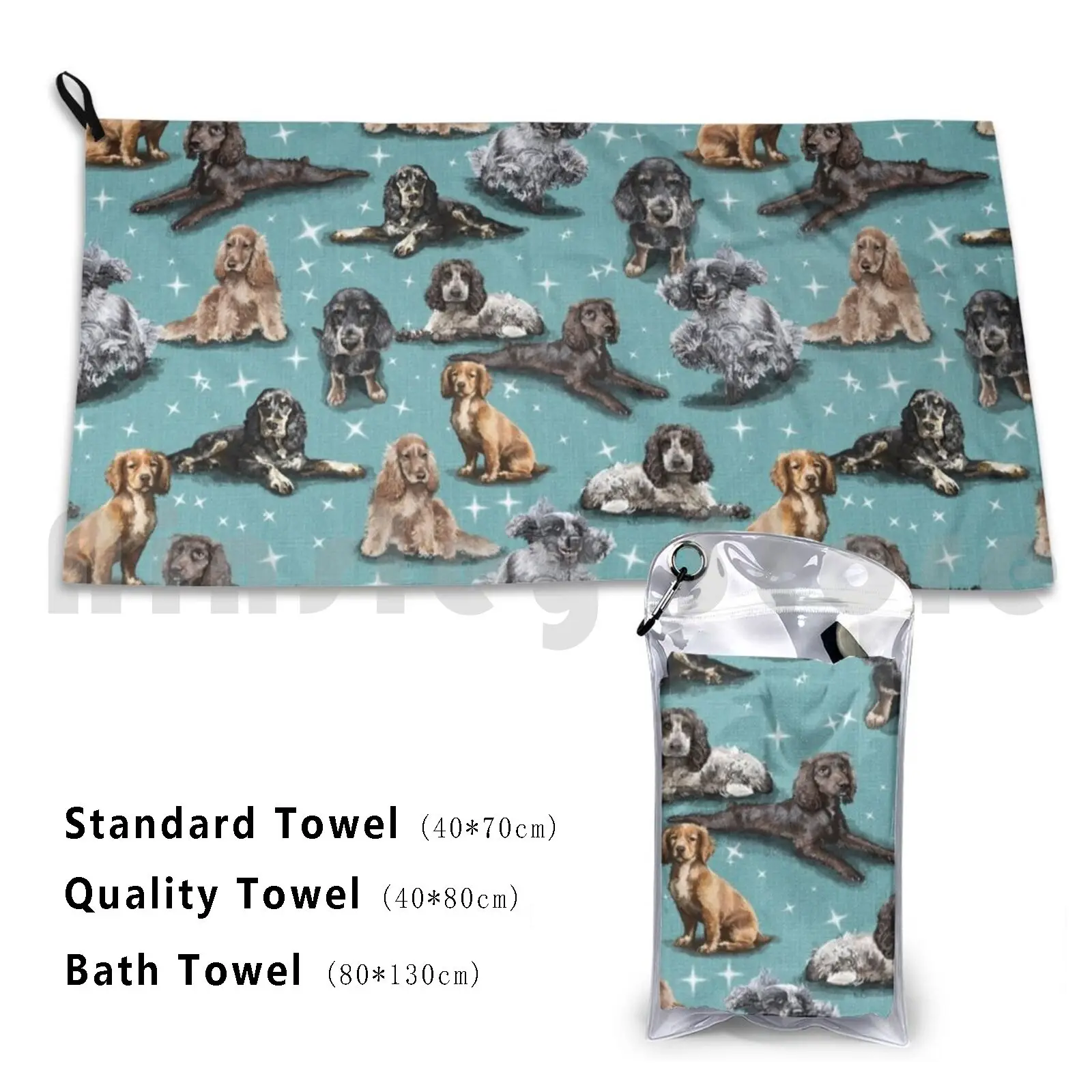 The Cocker Spaniel Toalla personalizada Toalla de baño Cocker Spaniel Springer Esponjas Inglés Americano Reino Unido Raza estadounidense