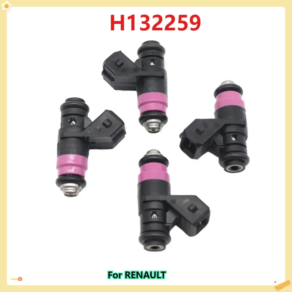 Injecteurs de carburant de voiture 4 pièces/lot H132259, adaptés à Renault Clio 3 Laguna Megane Scenic 2 3 1.4 1.6L 16v 8200505191 8200132259